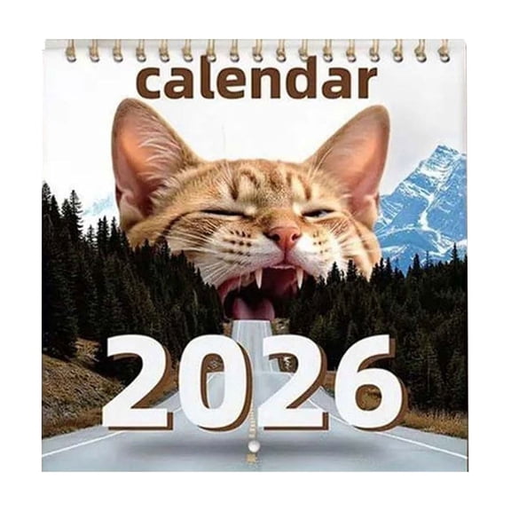 Clode 2026 Wall Square Calendar Cats & Wall Timing Calendar A Day Calendar