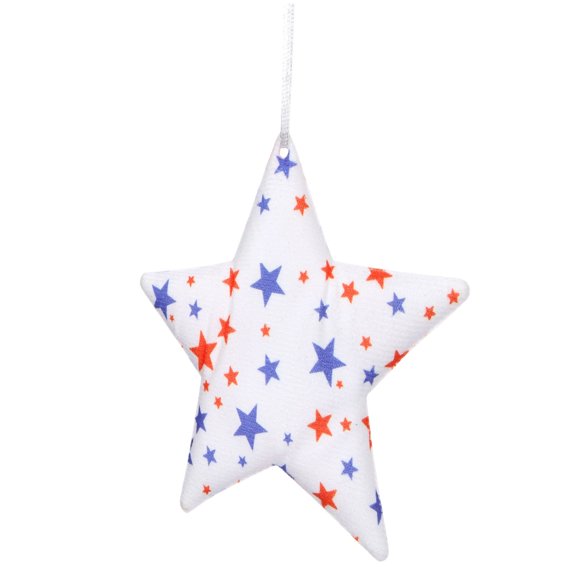 Clode 4th of July Star Ornaments Patriotic Red White Hanging Decorations Fabric & Sequin for Independence Day Memorial Day DIY Crafts Home Tree & Decor Outdoor Hanging Easter Eggs