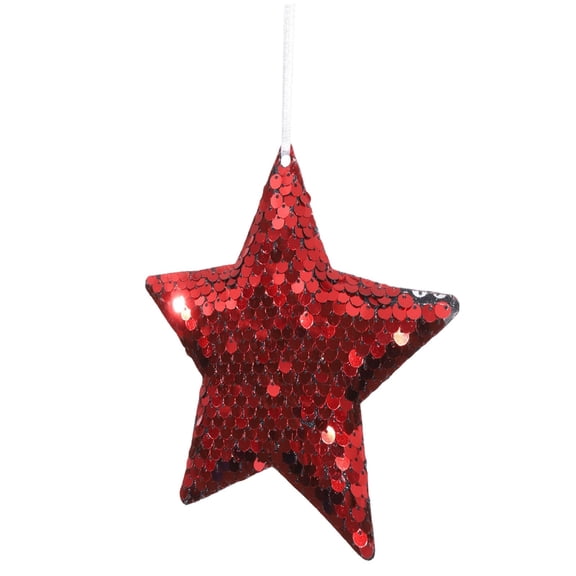 Clode 4th of July Star Ornaments Patriotic Red White Hanging Decorations Fabric & Sequin for Independence Day Memorial Day DIY Crafts Home Tree & Decor Outdoor Hanging Easter Eggs