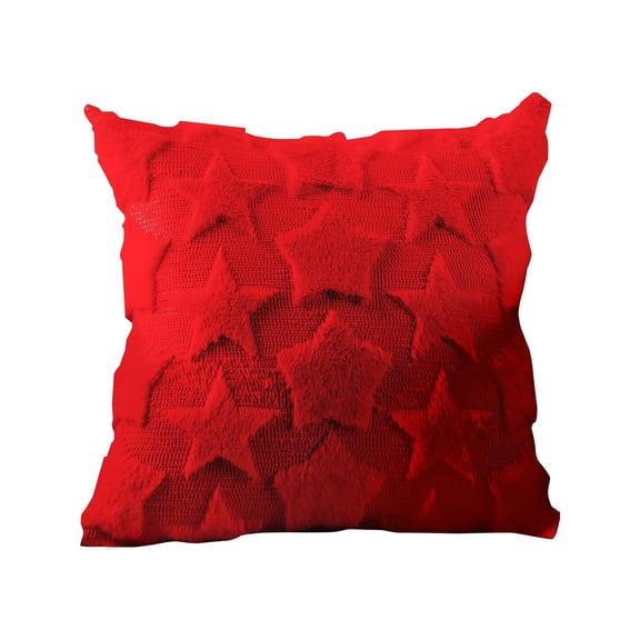 Clode 4th of July Throw Pillow Cover 18x18 Inches Single Pack Pattern Soft Plush Cushion Cover Independence Day Home Decor for Couch & Sofa