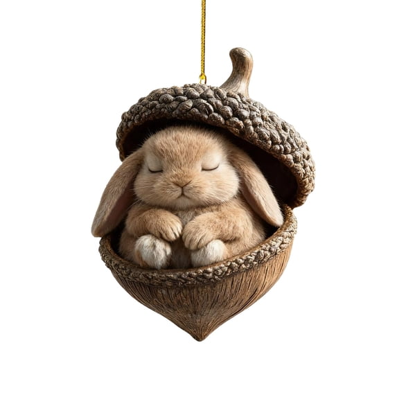 Clode Animal Ornaments Cozy Christmas Ornaments 2D Acrylic Animal Christmas Tree Ornaments Hangable Animals Pendants for Xmas Tree Wreaths Garland Christmas Ties for Garland