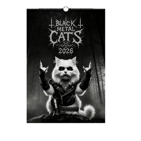 Clode The Black Metal Cats 2026 Hanging Wall Calendar ’t Just A Way To Keep Track Of Dates; It’s A To A World Where Feline Meets The Bone Riffs Of Black Metal. Engagement Calendar 2026