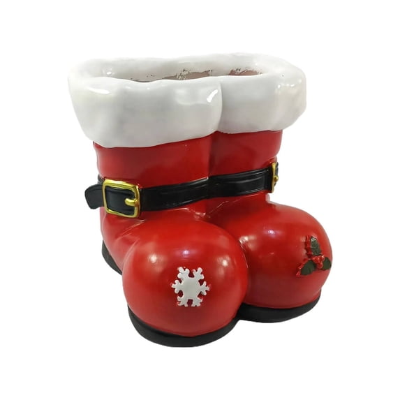Clode Ceramic Santa Boots Christmas Decoration Red and White By Stork Ornament