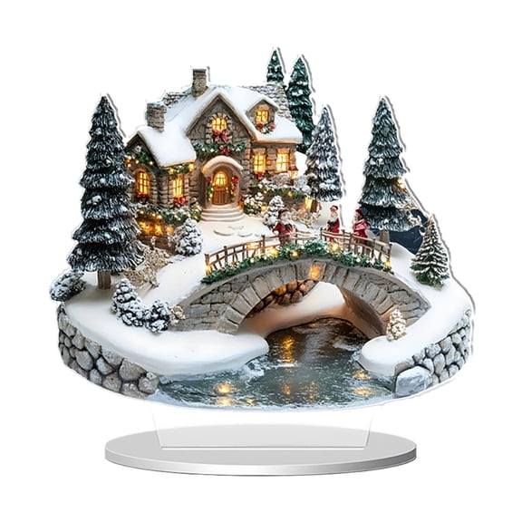 Clode Christmas Acrylic Ornaments Home Decorations Festive Xmas Hanging Decor for Indoor Home Holiday Family Gatherings Cute Lightweight Acrylic Ornaments Christmas Decorations Bundle