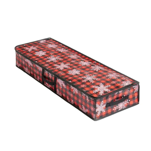 Clode Christmas Storage Rack Spacious Under Bed Holiday Wrapping Paper Container Perfect for Wrapping Ribbons Bows Wrapping Etc Saddle Blanket Storage