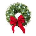 thumbnail image 1 of Clode Christmas Wreaths for Front Door 14 Inch Christmas Room Decor Wreath with Red Bows and Lights for Christmas Tree Garland and Wedding Decor Battery Powered Christmas Decorations, 1 of 8