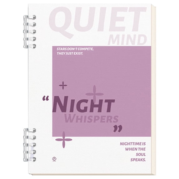 Clode Clode 4 Color Quote Print Bound Lined Notebook | 20.3×14cm 120 Pages Reusable Electronic