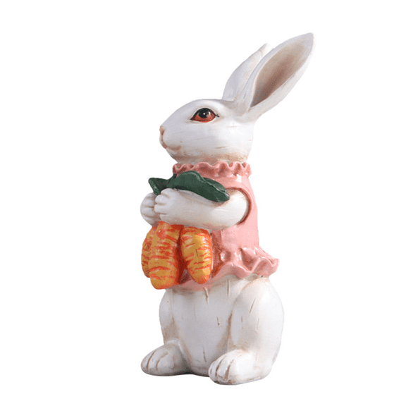 Clode Easter Decorations - Easter Egg Holding Radish Figurine Can Be Used As A Creative Resin Living Room Decoration Handicraft Ornament for Christmas Trees