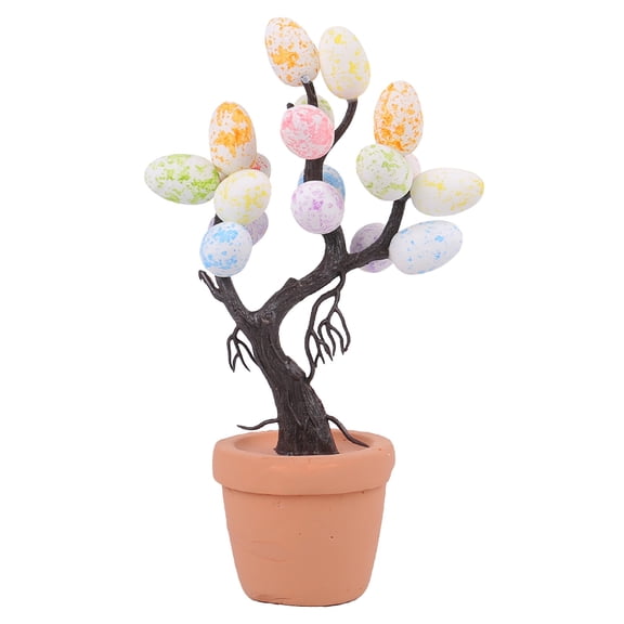 Clode Easter Decorations - Potted Decorations Tree Potted Plant Decoration Festival Desktop Bonsais Decorative Table Ornament for Home Or Use Christmas Bulb Decorations