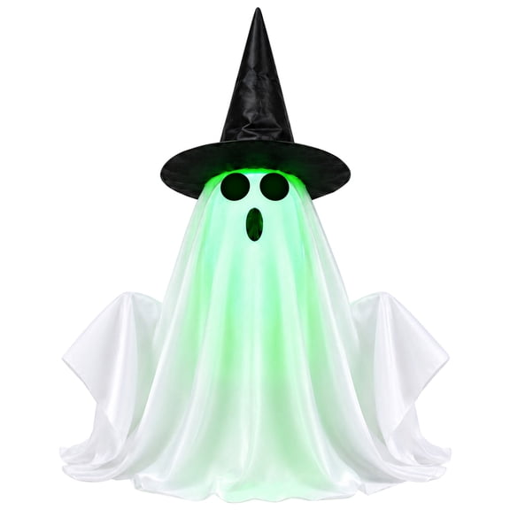Clode Halloween Animatronics Decorations with Green Light 12.6" Sound & Activated Sensor Figurine Desk Decor Scary Halloween Props with Sound & Shake Hands for Home