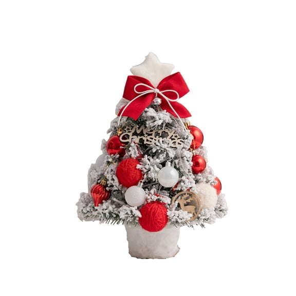Clode New Desktop Christmas Tree DIY Flocked Christmas Ornament Compact Christmas Tree Holiday Tabletop Decor for Home Mailman Ornament