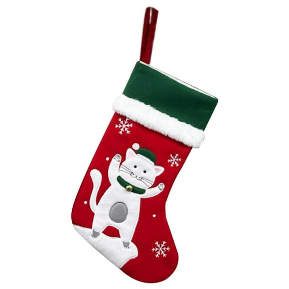 Clode Personalized Christmas Stockings Large Custom Embroidered Xmas Stocking with Name & Festive Pattern Ideal for Pet Family & Fireplace Decor Garland Outdoor Summer