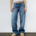 thumbnail image 1 of ClodeEU Baggy Jeans for Women, Low Waist Wide Leg Jeans, Loose Oversized Denim Pants Dark Blue,Womens Plus L, 1 of 1