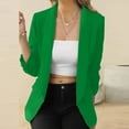 thumbnail image 1 of ClodeEU Blazers for Women, Notch Lapel Office Suit Jackets with Pocket, Long Sleeve Button Front Blazer Green,Womens Plus L, 1 of 5