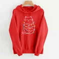 thumbnail image 1 of ClodeEU Christmas Sweatshirt for Women ,Long Sleeve Hoodie With Pocket,Xmas Holiday Party Pullover Sweater Tops Red 05,Womens Plus M, 1 of 6