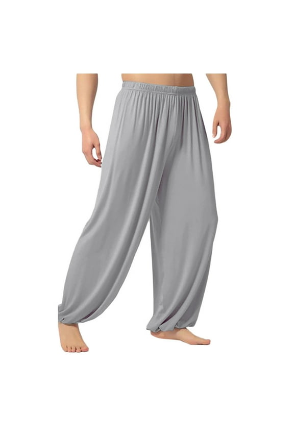 Fashion Men'S Casual Solid Loose Sweatpants Trousers Jogger Dancing Yoga Pant (Gray 8(L))