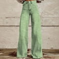 thumbnail image 1 of ClodeEU High Rise Wide Leg Jean For Women ,Trendy Baggy Jeans Butts Lifting Cute Curvy Jean Green,Womens Plus M, 1 of 3