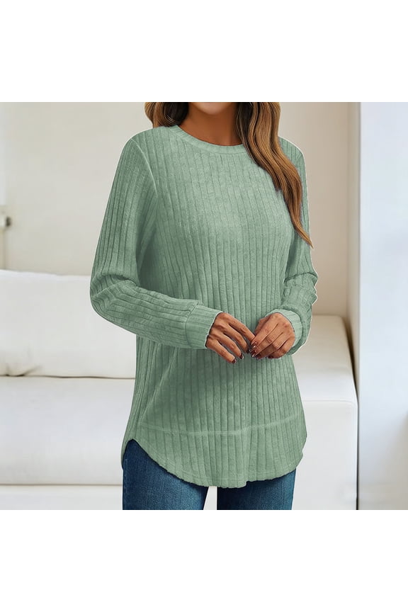 Long Sleeve Shirts for Women,Lightweight Top Sweaters ,Dressy Casual Tunic Blouse Side Split Tops Green,Womens Plus XXXXL