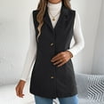 thumbnail image 1 of ClodeEU Long Vest for Women ,Jackets Cardigan Outerwear ,Lightweight Casual Vests Jacket Black,Womens Plus M, 1 of 8