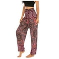thumbnail image 1 of ClodeEU Men Women Thai Harem Trousers Boho Festival Hippy Smock High Waist Yoga Pants, 1 of 6