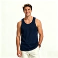 thumbnail image 1 of ClodeEU Men's Crewneck Ribbed Knit Sleeveless Tank Top ,Big and Tall Dark Gray,Size L-4XL, 1 of 8