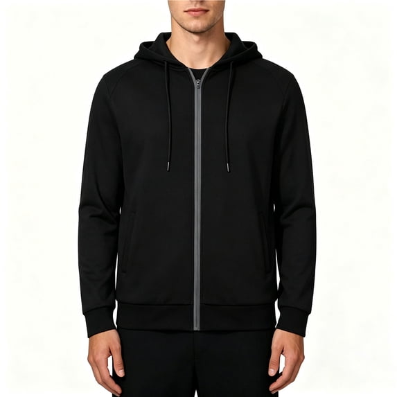 ClodeEU Men’s Full Zip Hoodie Jacket with Long Sleeve, Lightweight Casual Lightweight Hoodie,Big and Tall ,Size S-4XL