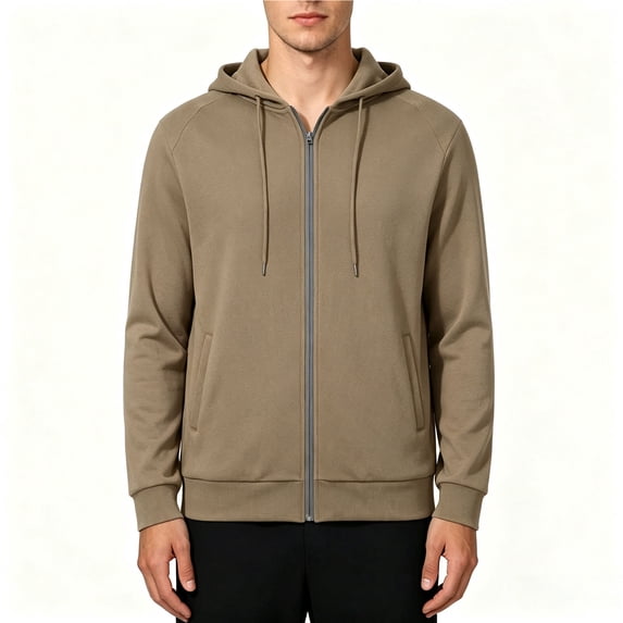 ClodeEU Men’s Full Zip Hoodie Jacket with Long Sleeve, Lightweight Casual Lightweight Hoodie,Big and Tall ,Size S-4XL