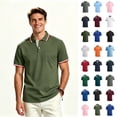 thumbnail image 1 of ClodeEU Men's Pocket Short Sleeve Polos, Everyday Lightweight Casual Work Pocket Dress Shirt,Big and Tall ,Size S-5XL, 1 of 4
