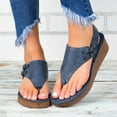 thumbnail image 1 of ClodeEU Summer Fashion Casual Hollow Split-toe Women'S Herringbone Wedge Sandals, 1 of 3