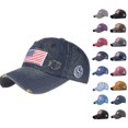 thumbnail image 1 of ClodeEU USA American Flag Embroidered Adjustable Baseball Cap, Men's Cotton Trends Baseball Dad Baseball Cap, 1 of 3