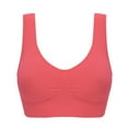 thumbnail image 1 of ClodeEU Women Plus Size Bras Padded Seamless Sleepwear Yoga Bra Wireless Underwear (Watermelon Red M), 1 of 3
