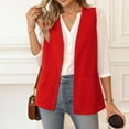 thumbnail image 1 of ClodeEU Women's Blazer Vest , Sleeveless Cardigans With Pockets ,Business Coat Vest Red,Womens Plus S, 1 of 8
