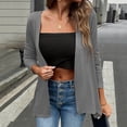 thumbnail image 1 of ClodeEU Women's Cardigan Sweaters, Solid Color Long Sleeved ,Casual Lightweight Cardigans Gray,Womens Plus XXL, 1 of 9