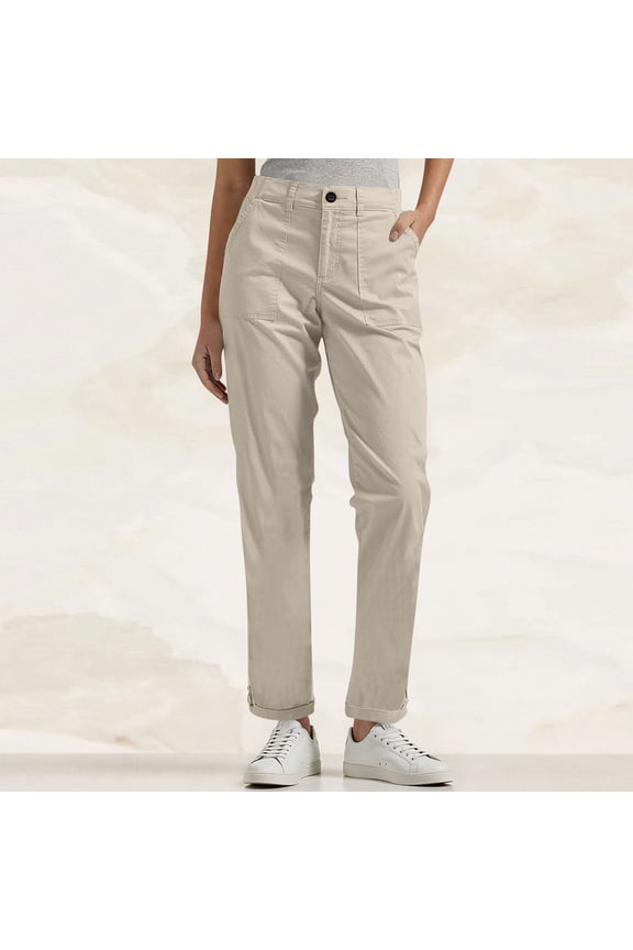 Women's Classic High Rise Tapered Jean Petite , High Rise Straight Leg Pant Standard Beige,Womens Plus XXXXL