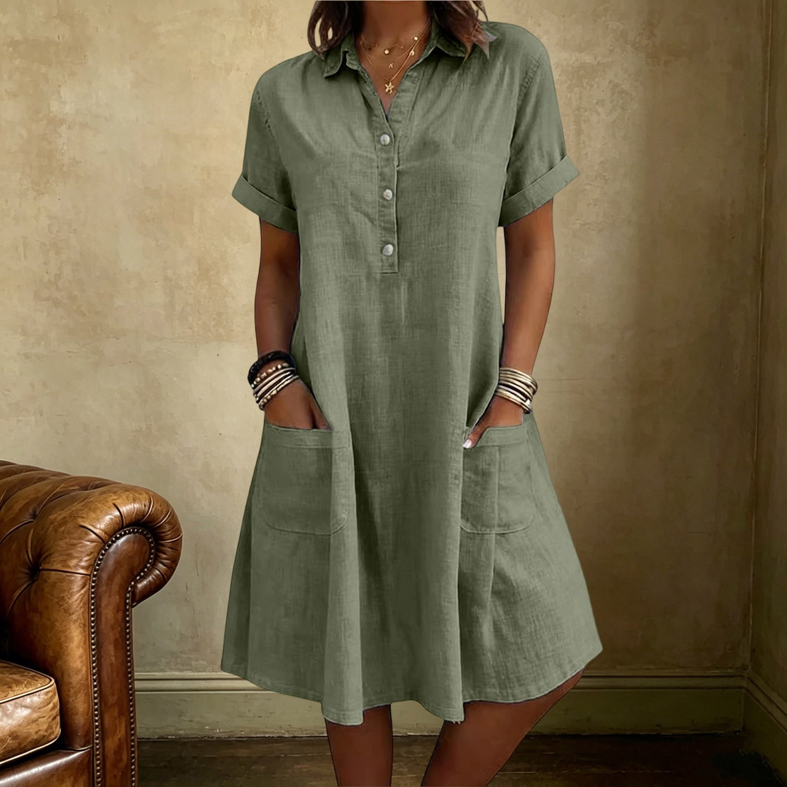 casual shirt dress women Long Sleeve Office White Spring Black Turndown Neck  Divahotcouture and a classic shirt collar Oversized Casual Shirt Dress With