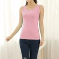 thumbnail image 1 of ClodeEU Women's Cotton Ribbed Slim Fit Crewneck Tank Top, Racerback Casual Layering Vest for Summer Pink,Womens Plus S, 1 of 8