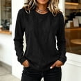 thumbnail image 1 of Binmer Women's Crew Neck Long Sleeve Denim Sweatshirt,Casual Loose Pullover Shirts ,L, 1 of 6