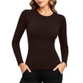 thumbnail image 1 of ClodeEU Women's Crew Neck Long Sleeve Thermal Top, Light Fleece Slim Fit Warm Lining Base Layer Top ,Women's S-XXL, 1 of 7