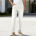 thumbnail image 1 of ClodeEU Women's Denim Print Slim Fit Pants with Pockets, Elastic Waist Casual Long Trousers White,Womens Plus XXL, 1 of 6