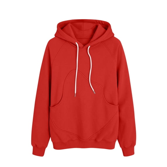 Binmer Women's Drawstring Hooded Sweatshirt, Casual Loose Long Sleeve Pullover Hoodie with Pocket ,XL