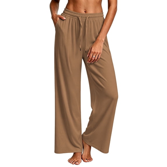 ClodeEU Women's Elastic High Waist Wide Leg Yoga Pants,Casual Loose Athletic Trousers with Pockets ,Women's Plus XXL