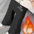 thumbnail image 1 of ClodeEU Women's Fleece Lined High Waist Yoga Pant With Pocketes,Casual Trendy Flare Leg Pants Black,Womens Plus L, 1 of 8