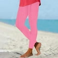 thumbnail image 1 of ClodeEU Women's Full Length Leggings,Soft High Waisted Long Leggings,Casual Summer Solid Color Pant Pink,Womens Plus M, 1 of 6