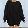 thumbnail image 1 of ClodeEU Women's Heavyweight Plus Size Crewneck Pullover,Long Sleeve Loose Trendy Sweatshirt Black,Womens Plus S, 1 of 6
