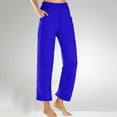 thumbnail image 1 of ClodeEU Women's High Stretch Yoga Sweatpants,Soft Casual Straight Leg Pants with Pockets Blue,Womens Plus S, 1 of 5