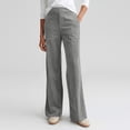 thumbnail image 1 of ClodeEU Women's High Waist Corduroy Wide Leg Pants with Pockets, ComfortCausal Dress Pants Gray,Womens Plus L, 1 of 8