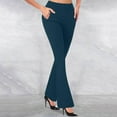 thumbnail image 1 of ClodeEU Women's High Waist Flare Pants,Casual Stretchy Bell Bottom Trousers with Pockets Navy,Women's Plus XXL, 1 of 6