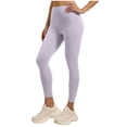 thumbnail image 1 of ClodeEU Women's High Waist Stretchy Workout Leggings with Pockets,Casual Yoga Pants Purple,Women's Plus XXL, 1 of 4