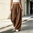 thumbnail image 1 of ClodeEU Women's High Waist Wide Leg Pleated Dress Pants ,Casual Loose Fit Work Trousers ,Women's Plus L, 1 of 7