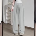 thumbnail image 1 of ClodeEU Women's High Waist Wide Leg Sweatpants,Baggy Drawstring Elastic Waisted Sweat Pants with Pockets Khaki,Womens Plus M, 1 of 8